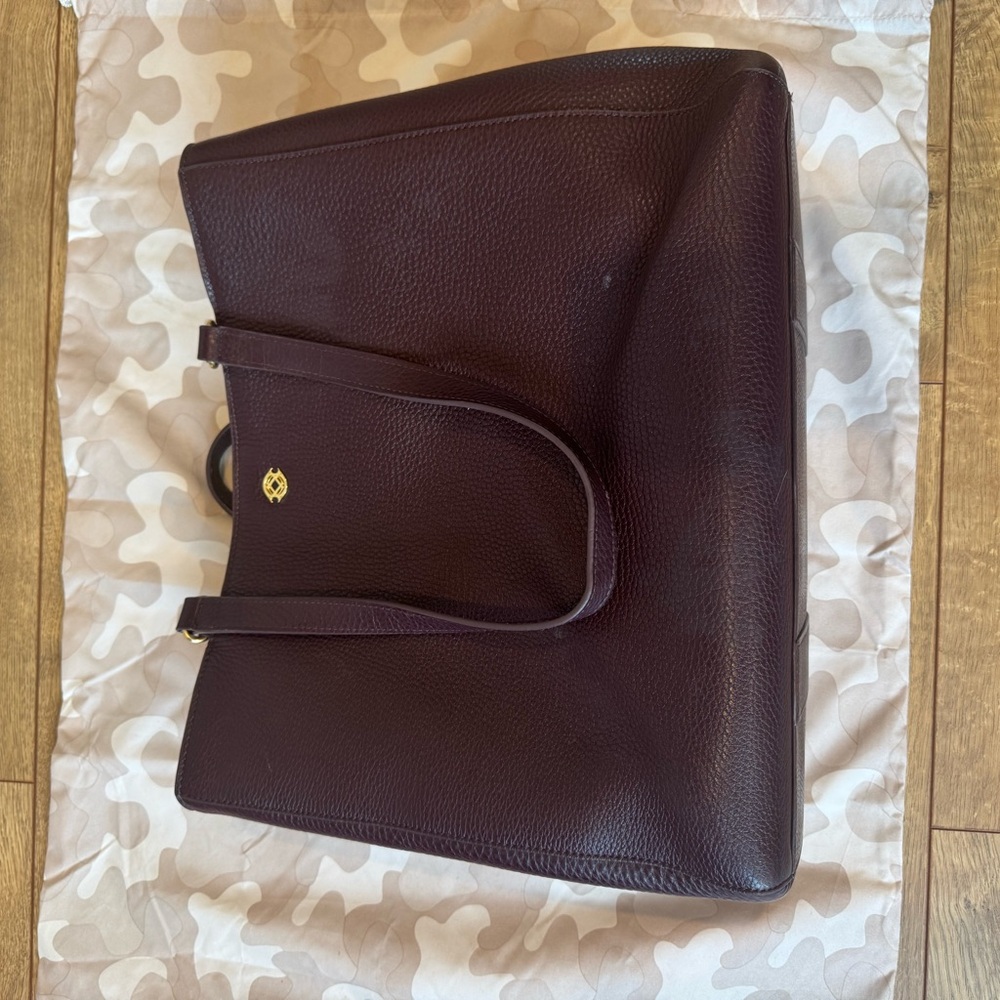 Dagne Dover Oxblood Leather Tote Bag